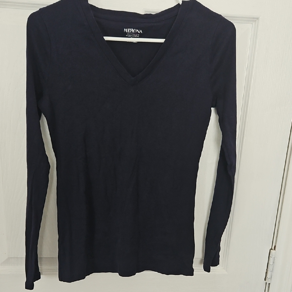Merona Women's Navy V-Neck Blouse